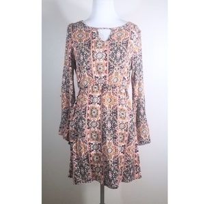 Hippie Rose Long Sleeve Boho Dress